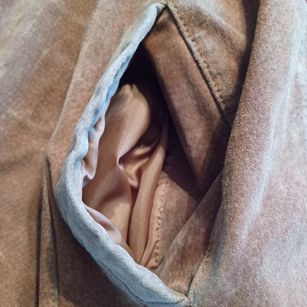 WOMAN'S BERNARDO SUEDE/ FAUX SHEARLING COAT SIZE XL - Picture 7 of 14